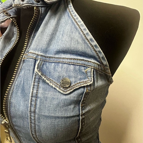 Frankie B. Jean denim zip up dress , size 0 made in Los Angeles - Picture 4 of 16